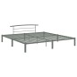 vidaXL Bettgestell Grau Metall 180x200 cm vidaXL Bettgestell Grau Metall 180x200 cm