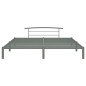 vidaXL Bettgestell Grau Metall 180x200 cm vidaXL Bettgestell Grau Metall 180x200 cm