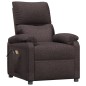 vidaXL Massagesessel mit Aufstehhilfe Dunkelbraun Stoff vidaXL Massagesessel mit Aufstehhilfe Dunkelbraun Stoff