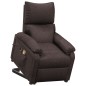 vidaXL Massagesessel mit Aufstehhilfe Dunkelbraun Stoff vidaXL Massagesessel mit Aufstehhilfe Dunkelbraun Stoff