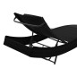 vidaXL Sonnenliegen 2 Stk. mit Tisch Poly Rattan und Textilene Schwarz vidaXL Sonnenliegen 2 Stk. mit Tisch Poly Rattan und Textilene Schwarz