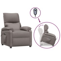 vidaXL Aufstehsessel Taupe Stoff