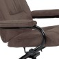 vidaXL Fernsehsessel mit Fußhocker Braun Wildleder-Optik vidaXL Fernsehsessel mit Fußhocker Braun Wildleder-Optik