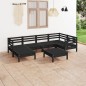vidaXL 7-tlg. Garten-Lounge-Set Massivholz Kiefer Schwarz vidaXL 7-tlg. Garten-Lounge-Set Massivholz Kiefer Schwarz