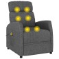vidaXL Massagesessel Elektrisch Dunkelgrau Stoff vidaXL Massagesessel Elektrisch Dunkelgrau Stoff