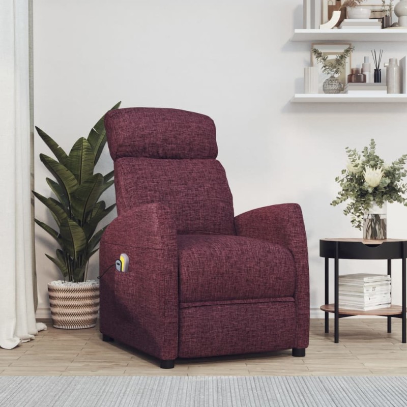 vidaXL Massagesessel Elektrisch Lila Stoff vidaXL Massagesessel Elektrisch Lila Stoff