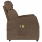 vidaXL Massagesessel Elektrisch Braun Stoff vidaXL Massagesessel Elektrisch Braun Stoff