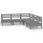 vidaXL 5-tlg. Garten-Lounge-Set Massivholz Kiefer Grau vidaXL 5-tlg. Garten-Lounge-Set Massivholz Kiefer Grau