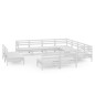 vidaXL 11-tlg. Garten-Lounge-Set Massivholz Kiefer Weiß vidaXL 11-tlg. Garten-Lounge-Set Massivholz Kiefer Weiß