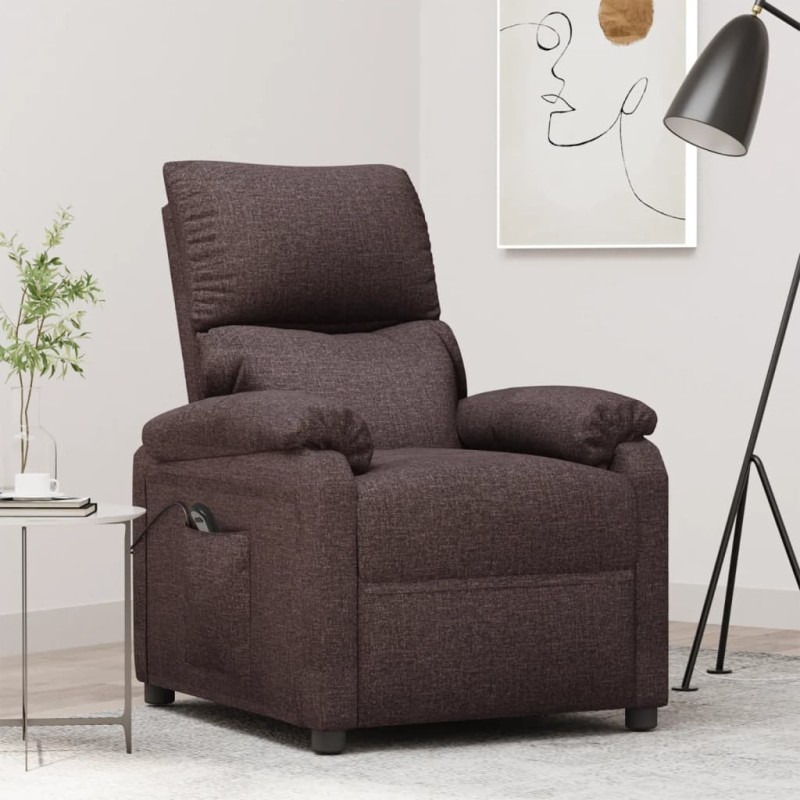 vidaXL Aufstehsessel Dunkelbraun Stoff vidaXL Aufstehsessel Dunkelbraun Stoff