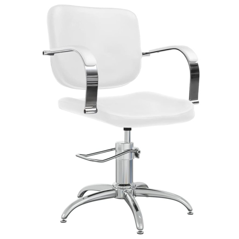 vidaXL Friseurstuhl Weiß Kunstleder vidaXL Friseurstuhl Weiß Kunstleder