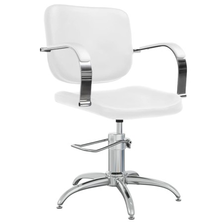 vidaXL Friseurstuhl Weiß Kunstleder
