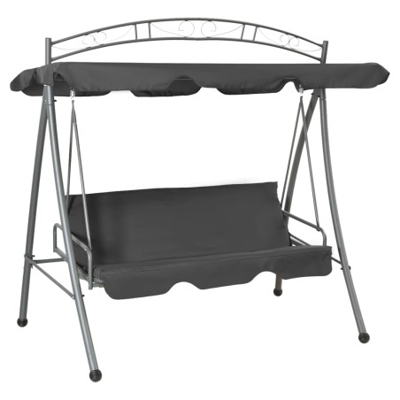 vidaXL Gartenschaukel mit Bettfunktion und Dach 198×120×205 cm Stahl 