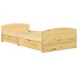 vidaXL Massivholzbett mit 2 Schubladen Massivholz Kiefer 90x200 cm vidaXL Massivholzbett mit 2 Schubladen Massivholz Kiefer 90x200 cm