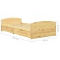 vidaXL Massivholzbett mit 2 Schubladen Massivholz Kiefer 90x200 cm vidaXL Massivholzbett mit 2 Schubladen Massivholz Kiefer 90x200 cm