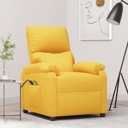 vidaXL Massagesessel mit Aufstehhilfe Gelb Stoff