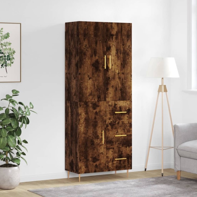vidaXL Highboard Räuchereiche 69,5x34x180 cm Holzwerkstoff vidaXL Highboard Räuchereiche 69,5x34x180 cm Holzwerkstoff