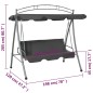 vidaXL Gartenschaukel mit Bettfunktion und Dach 198×120×205 cm Stahl vidaXL Gartenschaukel mit Bettfunktion und Dach 198×120×205 cm Stahl