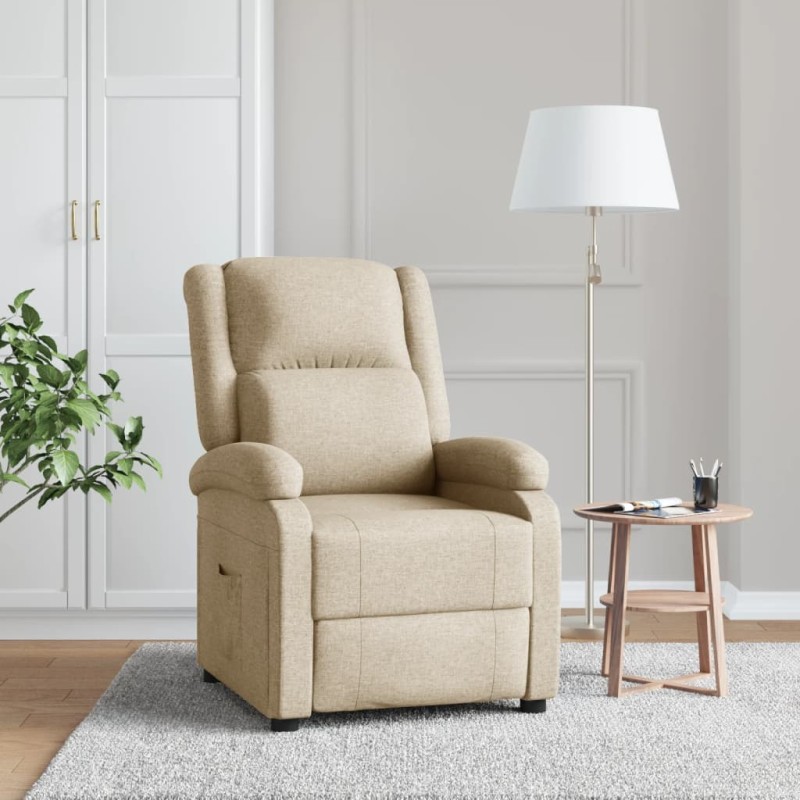 vidaXL Relaxsessel Creme Stoff vidaXL Relaxsessel Creme Stoff
