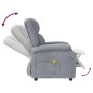 vidaXL Massagesessel Hellgrau Stoff vidaXL Massagesessel Hellgrau Stoff
