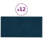 vidaXL Wandpaneele 12 Stk. Blau 30x15 cm Samt 0,54 m² vidaXL Wandpaneele 12 Stk. Blau 30x15 cm Samt 0,54 m²
