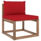 vidaXL Garten-Palettensofa 4-Sitzer mit Kissen Kiefernholz vidaXL Garten-Palettensofa 4-Sitzer mit Kissen Kiefernholz