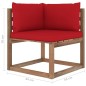 vidaXL Garten-Palettensofa 4-Sitzer mit Kissen Kiefernholz vidaXL Garten-Palettensofa 4-Sitzer mit Kissen Kiefernholz