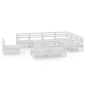 vidaXL 9-tlg. Garten-Lounge-Set Massivholz Kiefer Weiß vidaXL 9-tlg. Garten-Lounge-Set Massivholz Kiefer Weiß