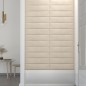vidaXL Wandpaneele 12 Stk. Creme 60x15 cm Samt 1,08 m² vidaXL Wandpaneele 12 Stk. Creme 60x15 cm Samt 1,08 m²