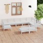 vidaXL 10-tlg. Garten-Lounge-Set Massivholz Kiefer Weiß vidaXL 10-tlg. Garten-Lounge-Set Massivholz Kiefer Weiß