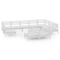 vidaXL 10-tlg. Garten-Lounge-Set Massivholz Kiefer Weiß vidaXL 10-tlg. Garten-Lounge-Set Massivholz Kiefer Weiß