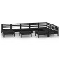 vidaXL 10-tlg. Garten-Lounge-Set Massivholz Kiefer Schwarz vidaXL 10-tlg. Garten-Lounge-Set Massivholz Kiefer Schwarz