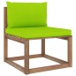 vidaXL Garten-Palettensofa 4-Sitzer mit Kissen Kiefernholz vidaXL Garten-Palettensofa 4-Sitzer mit Kissen Kiefernholz