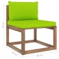 vidaXL Garten-Palettensofa 4-Sitzer mit Kissen Kiefernholz vidaXL Garten-Palettensofa 4-Sitzer mit Kissen Kiefernholz