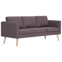 vidaXL 3-Sitzer-Sofa Stoff Taupe