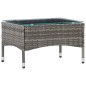 4-tlg. Garten-Lounge-Set mit Auflagen Poly Rattan Grau 4-tlg. Garten-Lounge-Set mit Auflagen Poly Rattan Grau