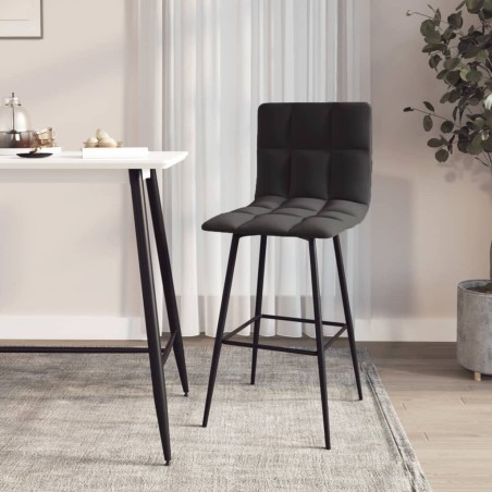 vidaXL Barhocker Schwarz Samt