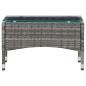 4-tlg. Garten-Lounge-Set mit Auflagen Poly Rattan Grau 4-tlg. Garten-Lounge-Set mit Auflagen Poly Rattan Grau