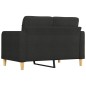 vidaXL 2-Sitzer-Sofa Schwarz 120 cm Stoff vidaXL 2-Sitzer-Sofa Schwarz 120 cm Stoff