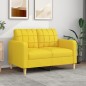 vidaXL 2-Sitzer-Sofa Hellgelb 120 cm Stoff vidaXL 2-Sitzer-Sofa Hellgelb 120 cm Stoff