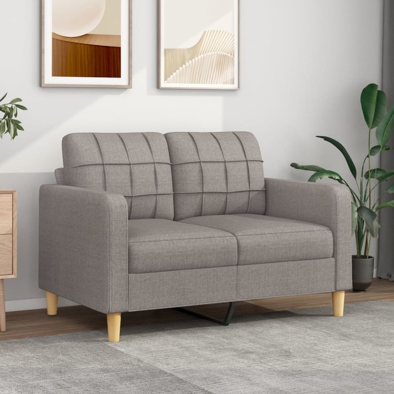 vidaXL 2-Sitzer-Sofa Taupe 120 cm Stoff vidaXL 2-Sitzer-Sofa Taupe 120 cm Stoff