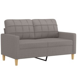 vidaXL 2-Sitzer-Sofa Taupe 120 cm Stoff