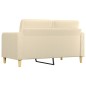 vidaXL 2-Sitzer-Sofa Creme 140 cm Stoff vidaXL 2-Sitzer-Sofa Creme 140 cm Stoff