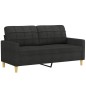 vidaXL 2-Sitzer-Sofa Schwarz 140 cm Stoff vidaXL 2-Sitzer-Sofa Schwarz 140 cm Stoff