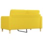 vidaXL 2-Sitzer-Sofa Hellgelb 140 cm Stoff vidaXL 2-Sitzer-Sofa Hellgelb 140 cm Stoff