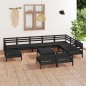 vidaXL 11-tlg. Garten-Lounge-Set Massivholz Kiefer Schwarz vidaXL 11-tlg. Garten-Lounge-Set Massivholz Kiefer Schwarz