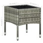 3-tlg. Bistro-Set mit Sitzkissen Poly Rattan Grau 3-tlg. Bistro-Set mit Sitzkissen Poly Rattan Grau