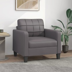 vidaXL Sessel Grau 60 cm Kunstleder