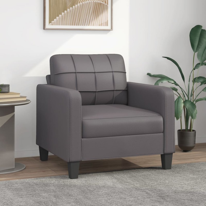 vidaXL Sessel Grau 60 cm Kunstleder vidaXL Sessel Grau 60 cm Kunstleder