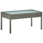 vidaXL 4-tlg. Garten-Lounge-Set mit Auflagen Poly Rattan Grau vidaXL 4-tlg. Garten-Lounge-Set mit Auflagen Poly Rattan Grau
